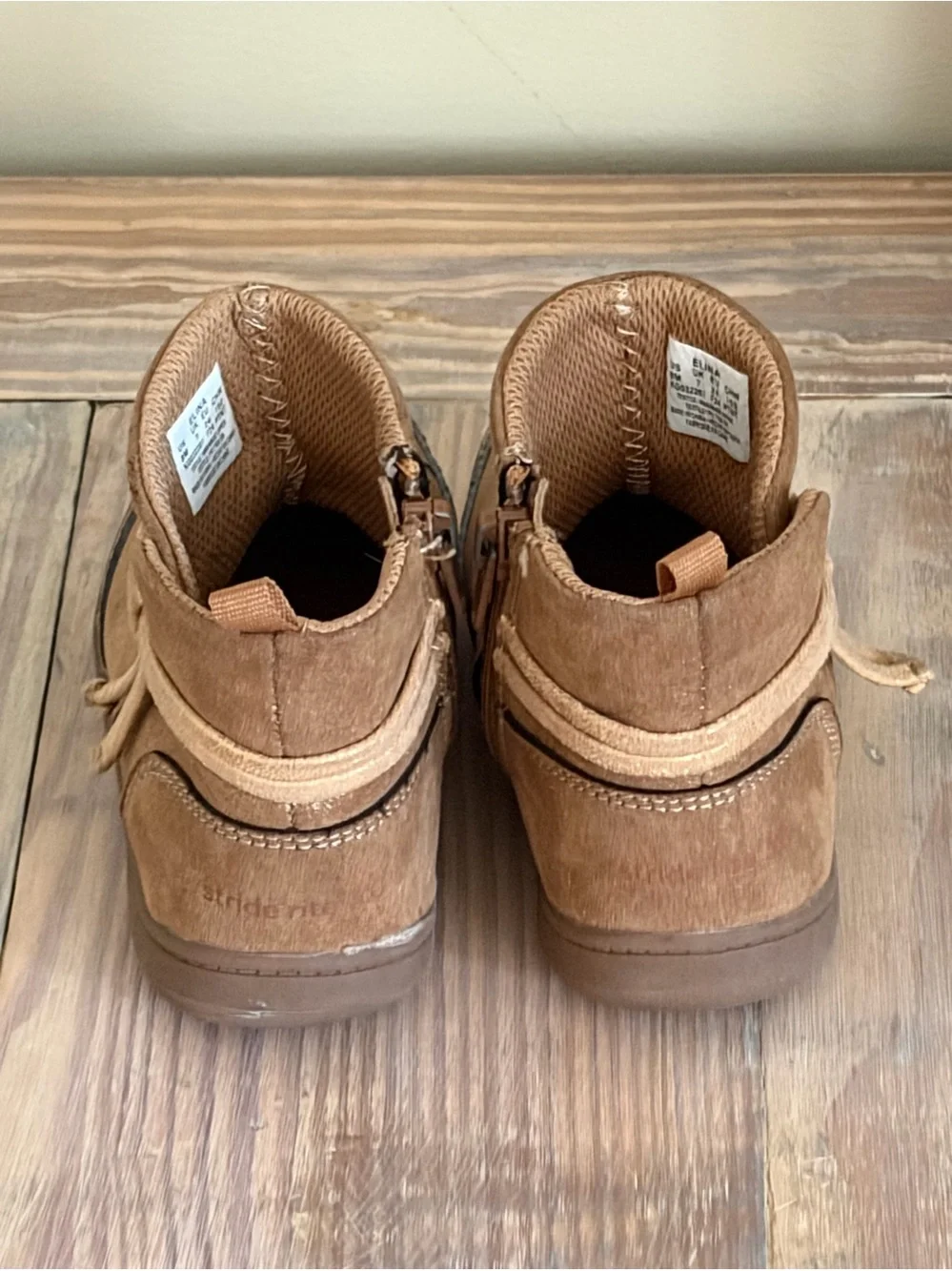 Stride Rite Toddler Leather Ankle Zip Booties